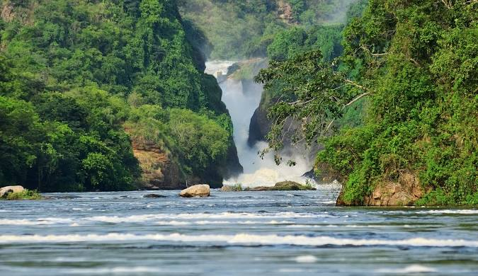 A view of falls at Murchison Falls National Park in Uganda - Valverde Safaris Uganda